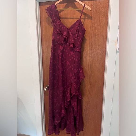 Lulus Floral Jacquard Ruffled Maxi Dress - Picture 4 of 6